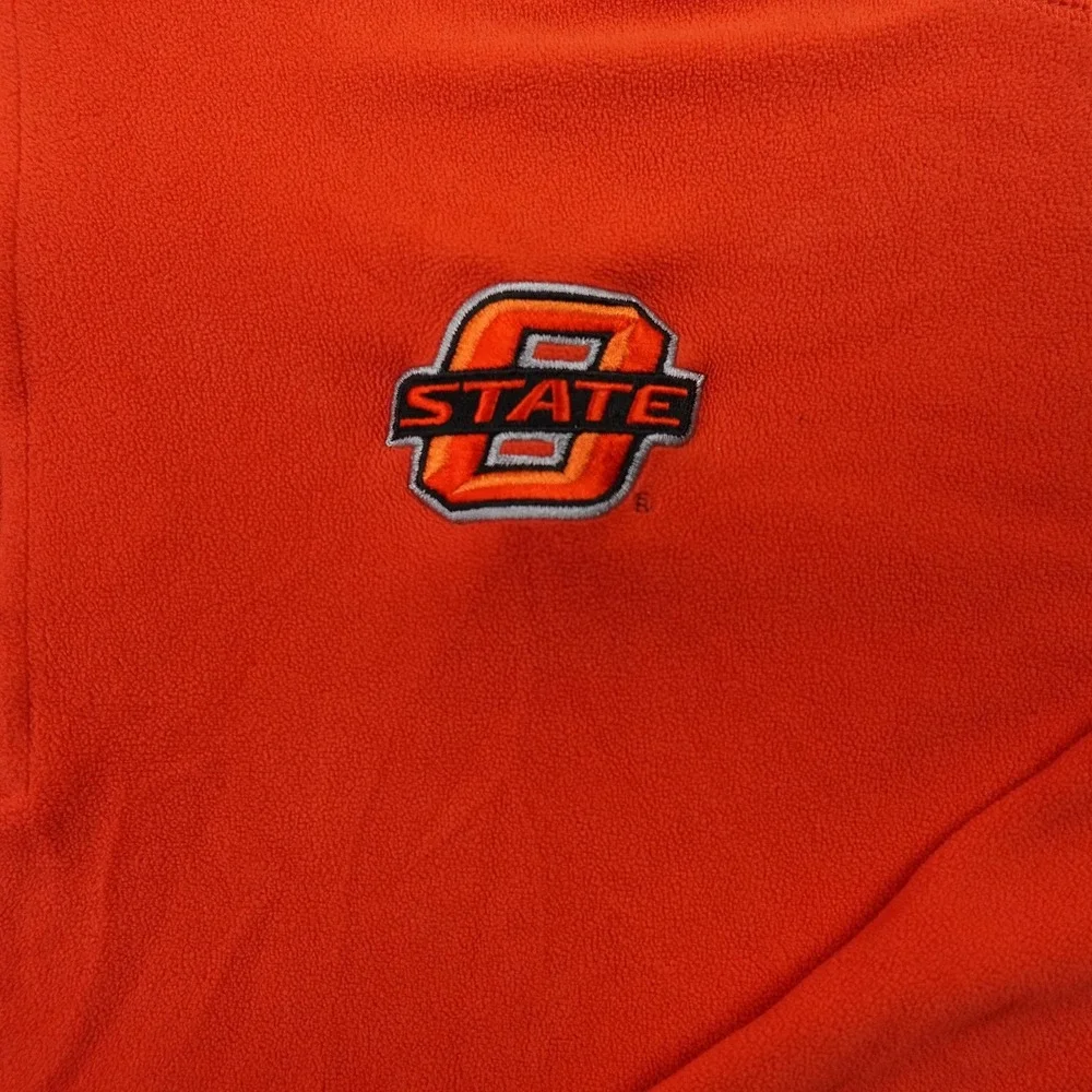 Oklahoma State Cowboys Pullover Mens M Orange‎ NCAA Football Columbia 1/4 Zip